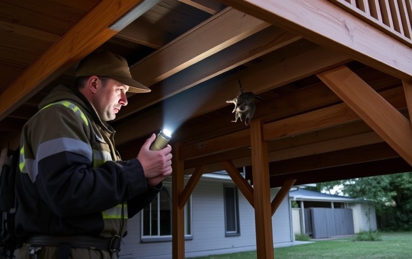Under Deck Possum Removal in Maude